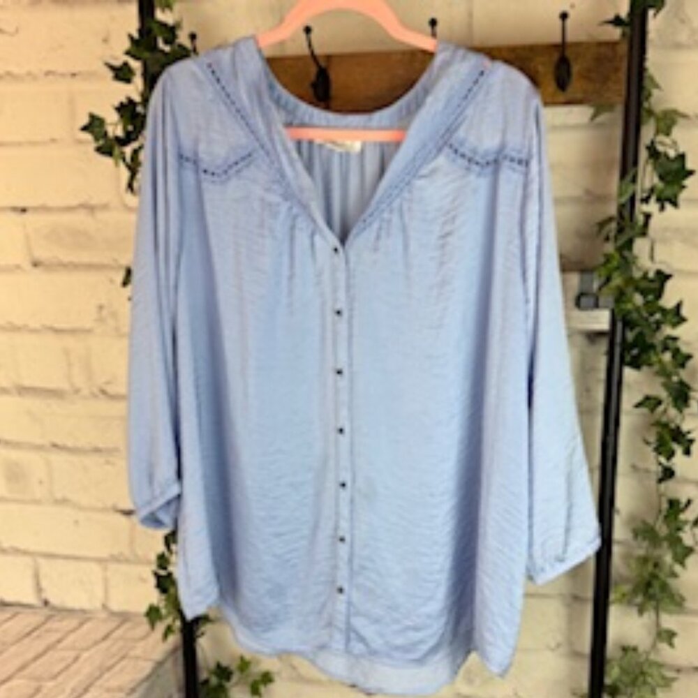 Simply Emma, Lovely Blue Top, 2X
